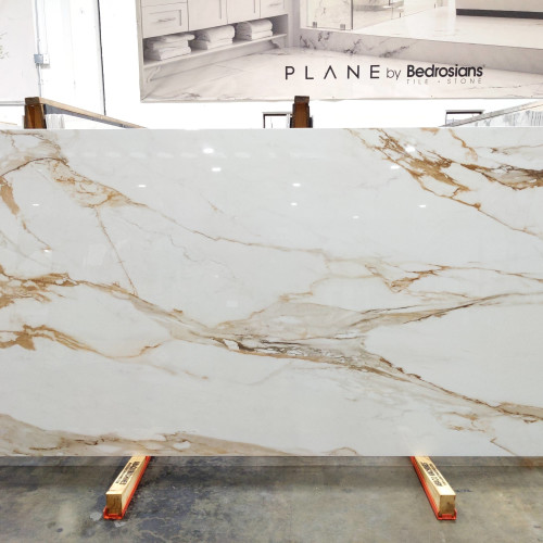 Magnifica Encore 63" x 126" - 12mm Polished Bookmatched Porcelain Slab in Calacatta Borghini