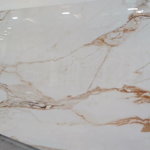 Magnifica Encore 63" x 126" - 12mm Polished Bookmatched Porcelain Slab in Calacatta Borghini