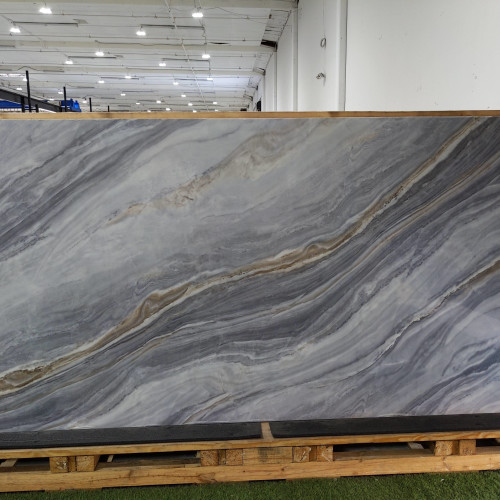 Revera 63" x 126" - 2 cm Polished Bookmatched Quartz Slab in Palisandro Onice