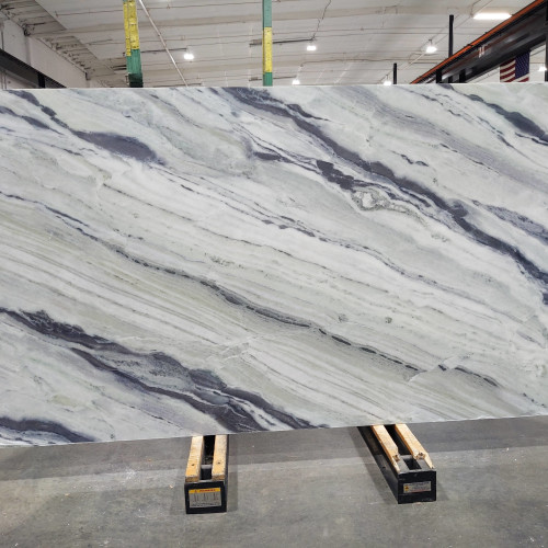 Revera 63" x 126" - 2 cm Polished Bookmatched Quartz Slab in Saggio Bello