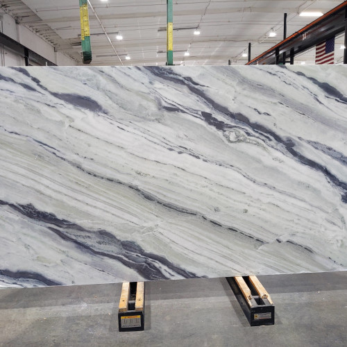Revera 63" x 126" - 2 cm Polished Bookmatched Quartz Slab in Saggio Bello