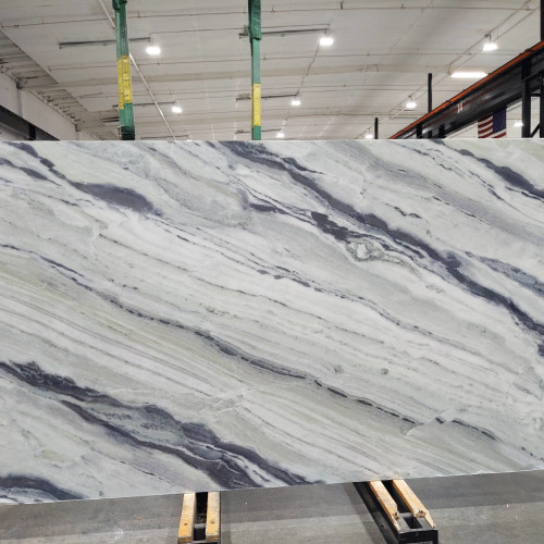 Revera 63" x 126" - 2 cm Polished Bookmatched Quartz Slab in Saggio Bello