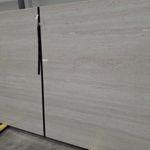 Magnifica Encore 63" x 126" - 12mm Polished Porcelain Slab in Ivory Travertine