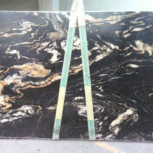 Titanium Gold 3cm Leathered Granite