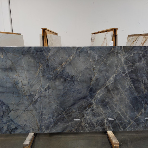 Magnifica Encore 60" x 126" - 12mm Polished Bookmatched Porcelain Slab in Brilho Azul