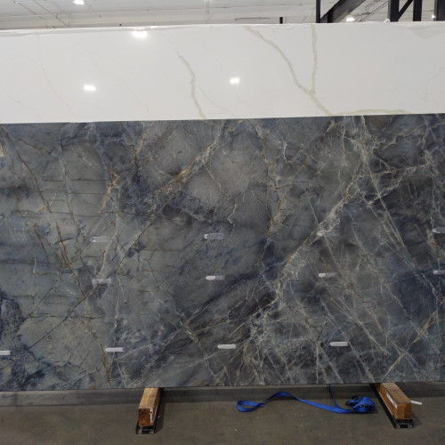 Magnifica Encore 60" x 126" - 12mm Satin Porcelain Bookmatched Porcelain Slab in Brilho Azul