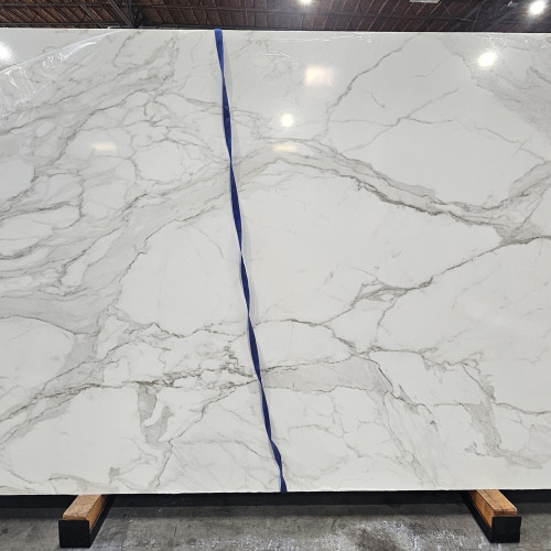 Nouvel Imperial Calacatta Bookmatched Polished Mineral Surface 2cm