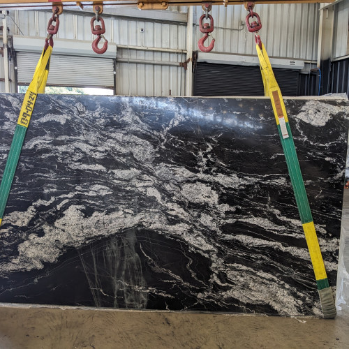 Atacama Black Polished Granite Slab - 2cm