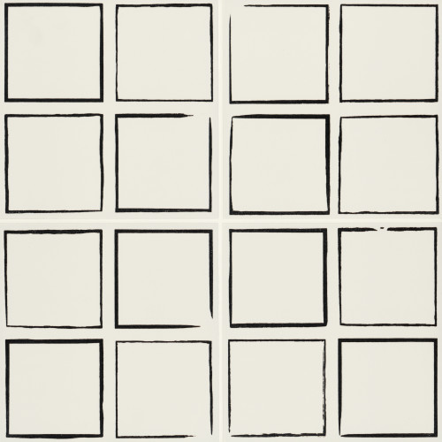 Rothko 9" x 9" Matte Ceramic Field Tile in Square Sketch