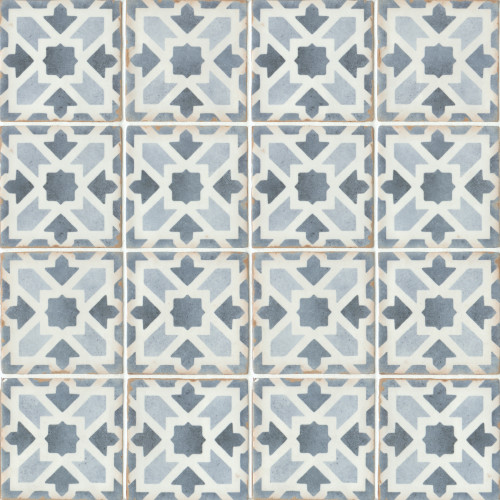 Casablanca 5" x 5" Porcelain Deco Matte Tile in Gaza