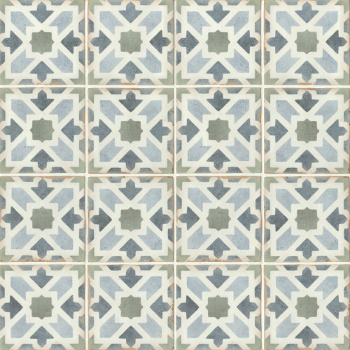 Casablanca 5" x 5" Porcelain Deco Matte Tile in Kenzi