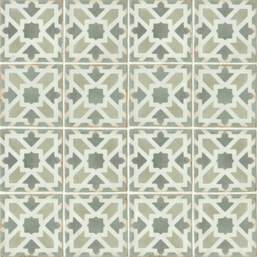 Casablanca 5" x 5" Porcelain Deco Matte Tile in Malik