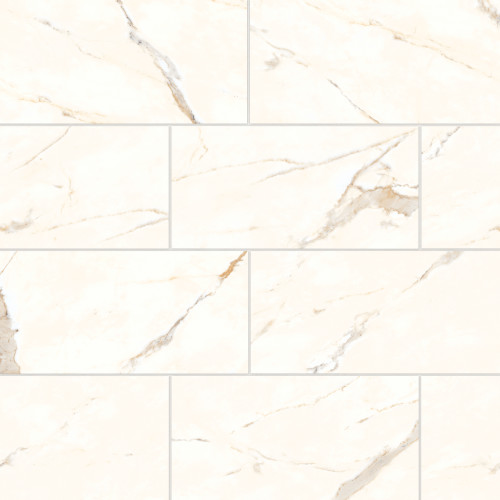 Magnifica Era 12" x 24" - 8mm Honed Porcelain Tile in Calacatta Oro