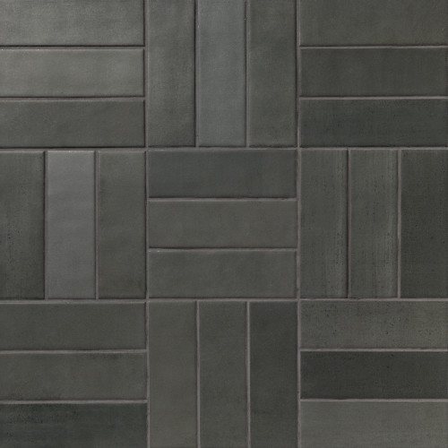 Hikari 2" x 8" Matte Porcelain Field Tile in Ebony