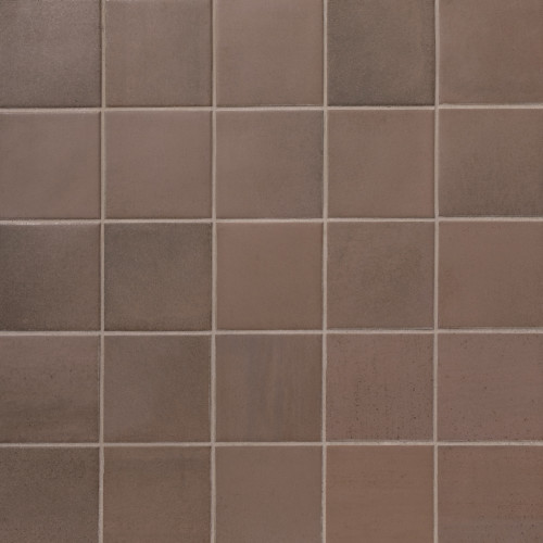 Hikari 4" x 4" Matte Porcelain Field Tile in Brown