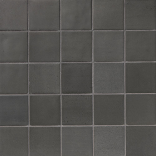 Hikari 4" x 4" Matte Porcelain Field Tile in Ebony