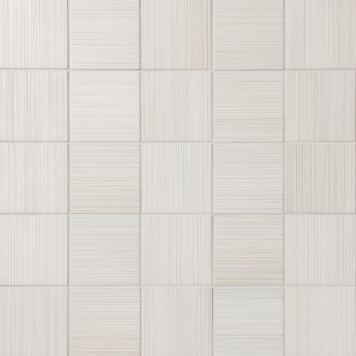 Hikari 4" x 4" Matte Porcelain Deco Pattern Field Tile in Almond