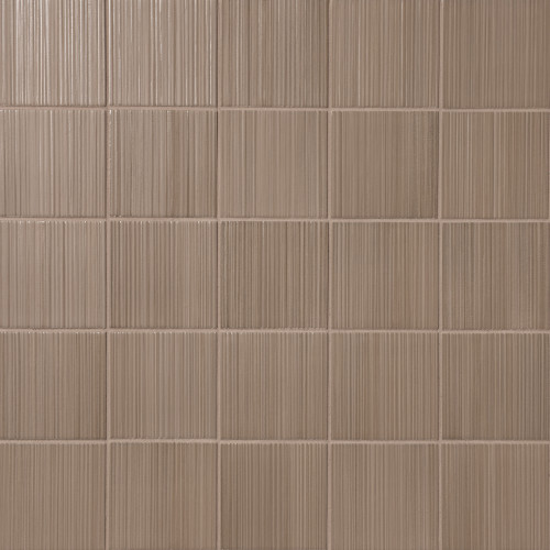 Hikari 4" x 4" Matte Porcelain Deco Pattern Field Tile in Clay