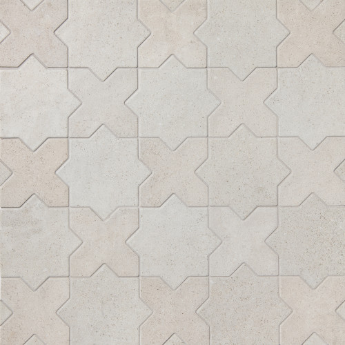 Hikari 6.5" x 6.5" Star Matte Porcelain Field Tile in Almond