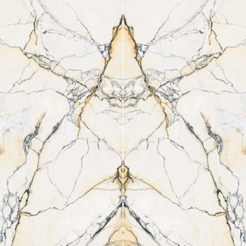 Magnifica Signature 64" x 127" - 12mm Polished Bookmatched Porcelain Slab in Calacatta Paonazetto 