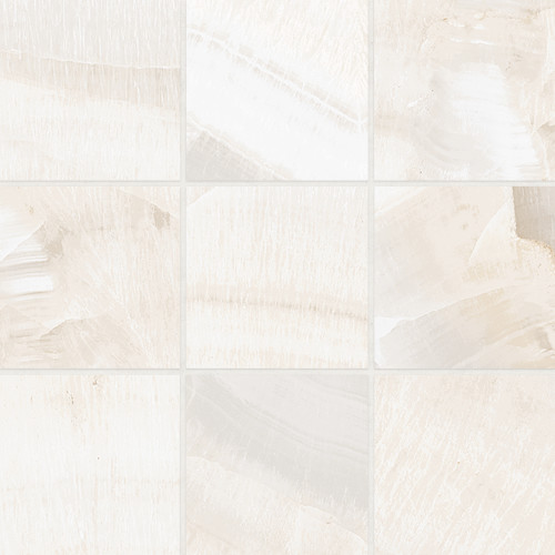 Magnifica Era 4" x 4" - 8mm Honed Porcelain Mosaic Tile in Crystal Onyx