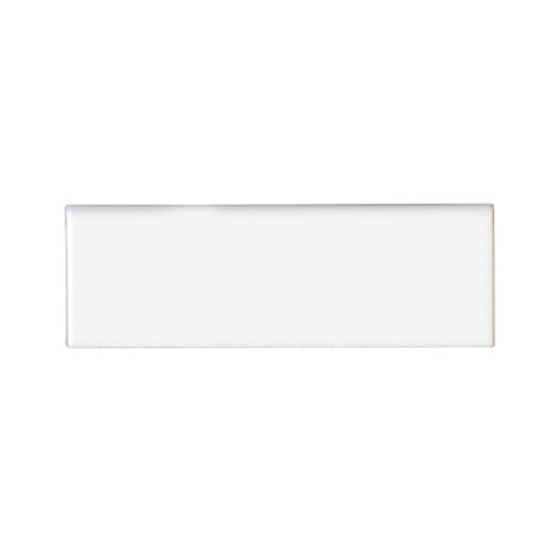 Traditions 2" x 6" Glossy Ceramic Bullnose in Ice White