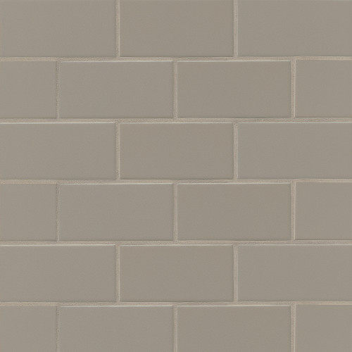 Traditions 3" x 6" Glossy Ceramic Tile in Taupe