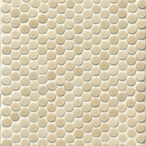 360 3/4" x 3/4" Penny Round Matte Mosaic Tile in Beige