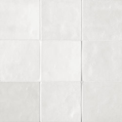 Cloé 5" x 5" Glossy Ceramic Tile in White
