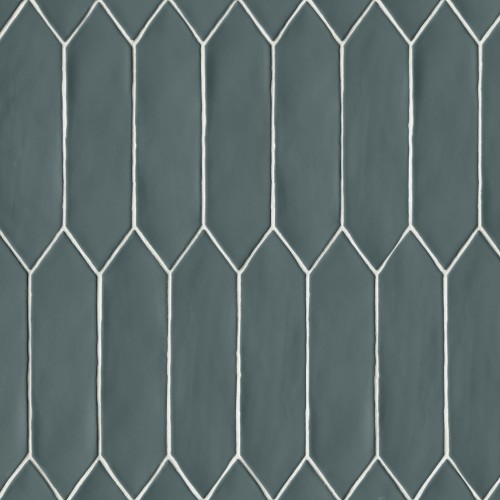 Reine 3" x 12" Picket Pattern Matte Ceramic Wall Tile in Gentlemen Grey