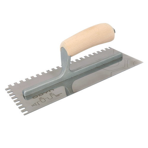 Odyn 11 in. x 1/4 in. x 3/8 in. U-Notch Stainless Steel Trowel