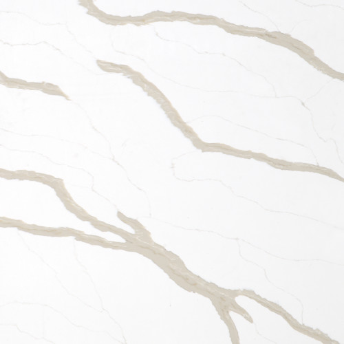 Revera 63" x 126" - 3 cm Polished Quartz Slab in Calacatta Iris