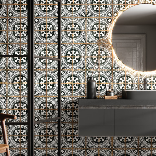 Casablanca 5" x 5" Matte Ceramic Tile in Fida alt image