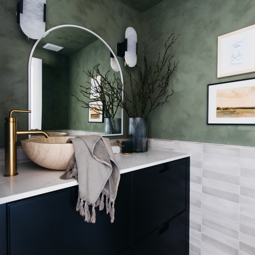 Makoto .5" x 8" Matte Ceramic Jolly Miter Edge Trim in Kumo Grey alt image