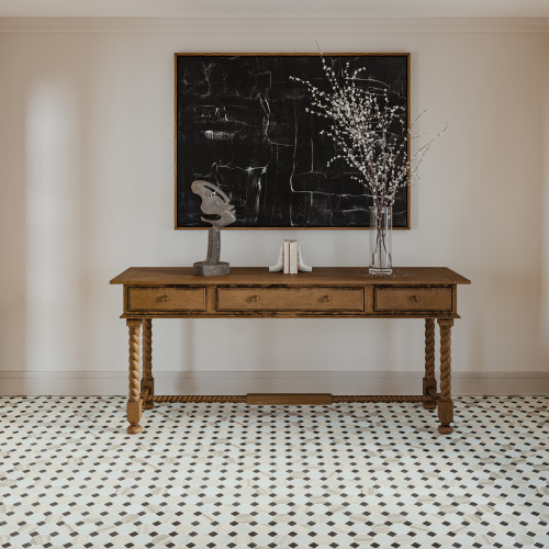 Modni Emery Honed Marble Mosaic Tile in Warm Blend alt image