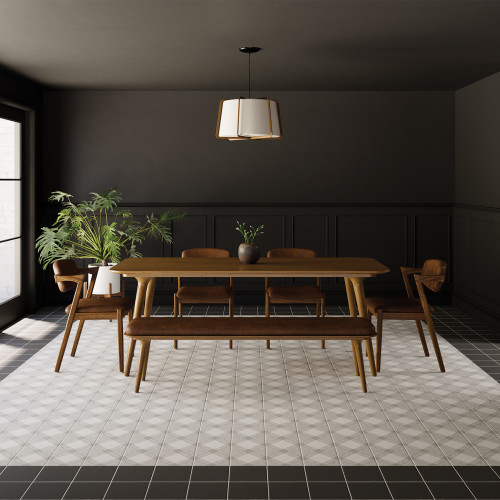 Rothko 9" x 9" Matte Ceramic Field Tile in Black alt image