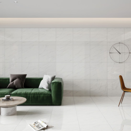 Shandar 24" x 24" Matte Porcelain Field Tile with Carving in Viber Red alt image