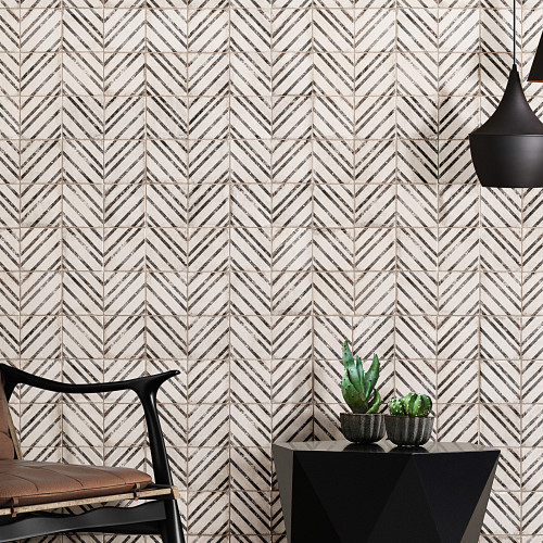 Vivace 4" x 4" Decorative Tile in Incline Rice alt image