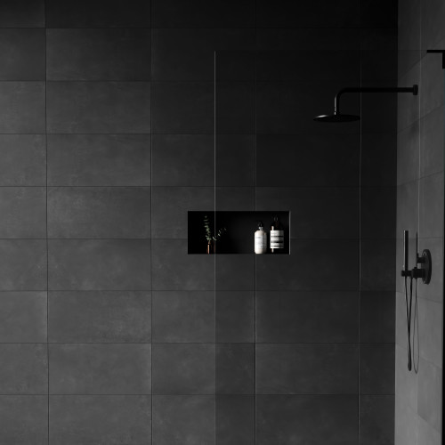 Wave 12" x 24" Honed Porcelain Tile in Coal alt image