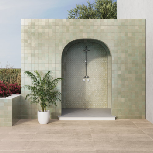 Thaddeus 24" x 48" Matte R11 Anti-Slip Rated Porcelain Tile in Almond alt image