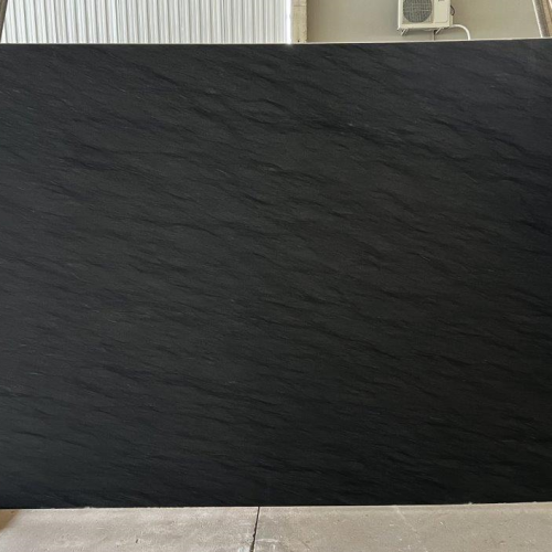 Black Vermont Leathered Granite Slab in 3cm | Bedrosians