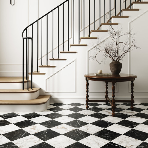 Antica Roma 12" x 12" Matte Porcelain Tile in Bianco