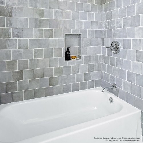 Cloé 2.5" x 8" Glossy Ceramic Tile in Grey