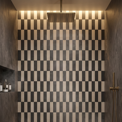 Hikari 2" x 8" Matte Porcelain Field Tile in Ebony