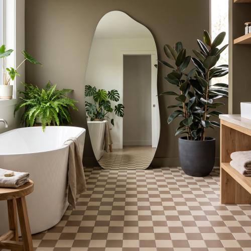 Hikari 4" x 4" Matte Porcelain Field Tile in Clay