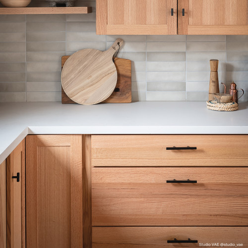 Makoto 2.5" x 10" Matte Ceramic Wall Tile in Kumo Grey