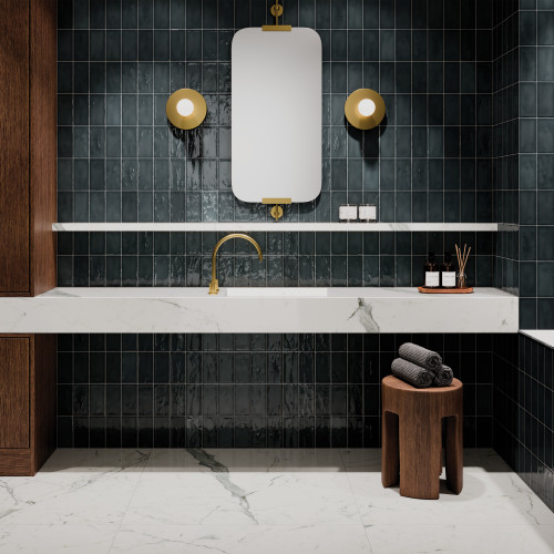 Marin 2.5" x 5" Ceramic Wall Tile in Midnight Tide