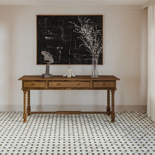 Modni Emery Honed Marble Mosaic Tile in Warm Blend