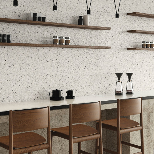Mystere 24" x 24" Structured Porcelain Tile in White