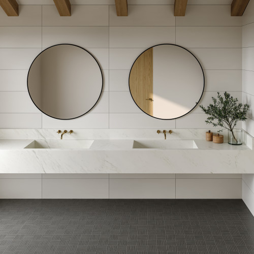 Donna 13" x 40" Matte Ceramic Tile in White